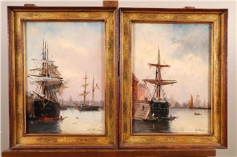 Bateaux au port - Carl Robert