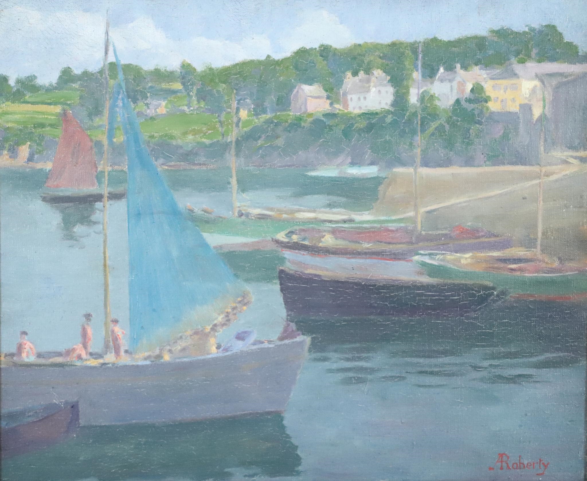 André Félix Roberty | Coin de port à Douarnenez | MutualArt