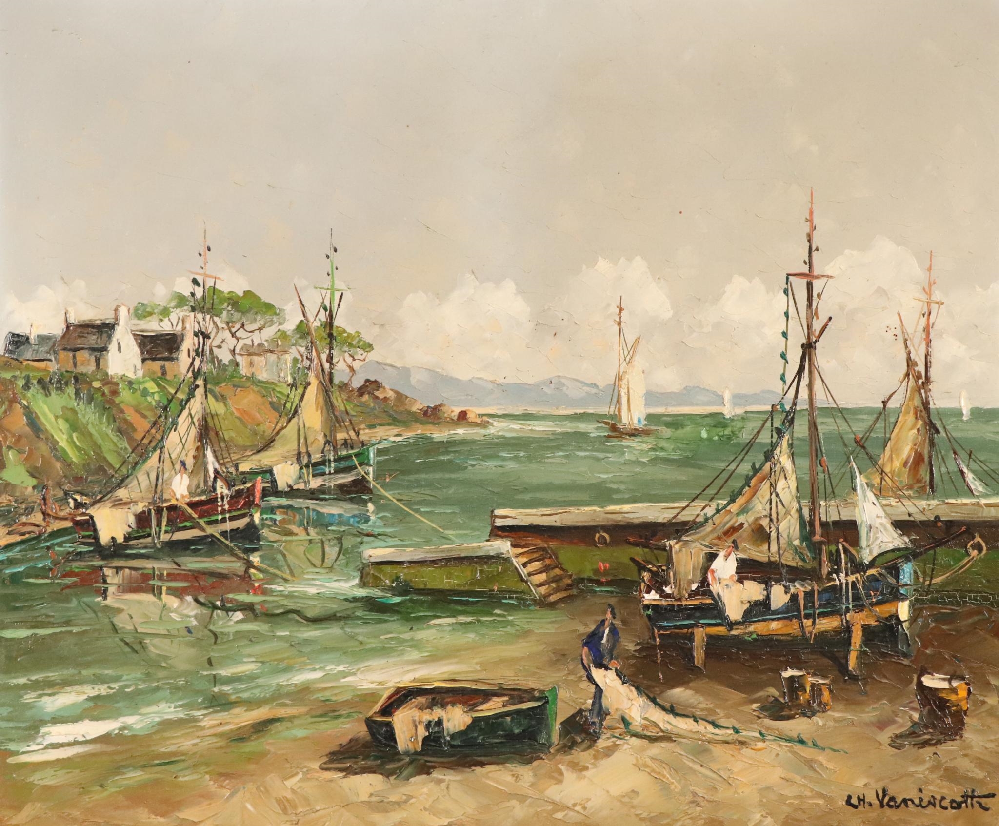 Artwork by Charles Vaniscotte, Petit port, Made of oil on canvas