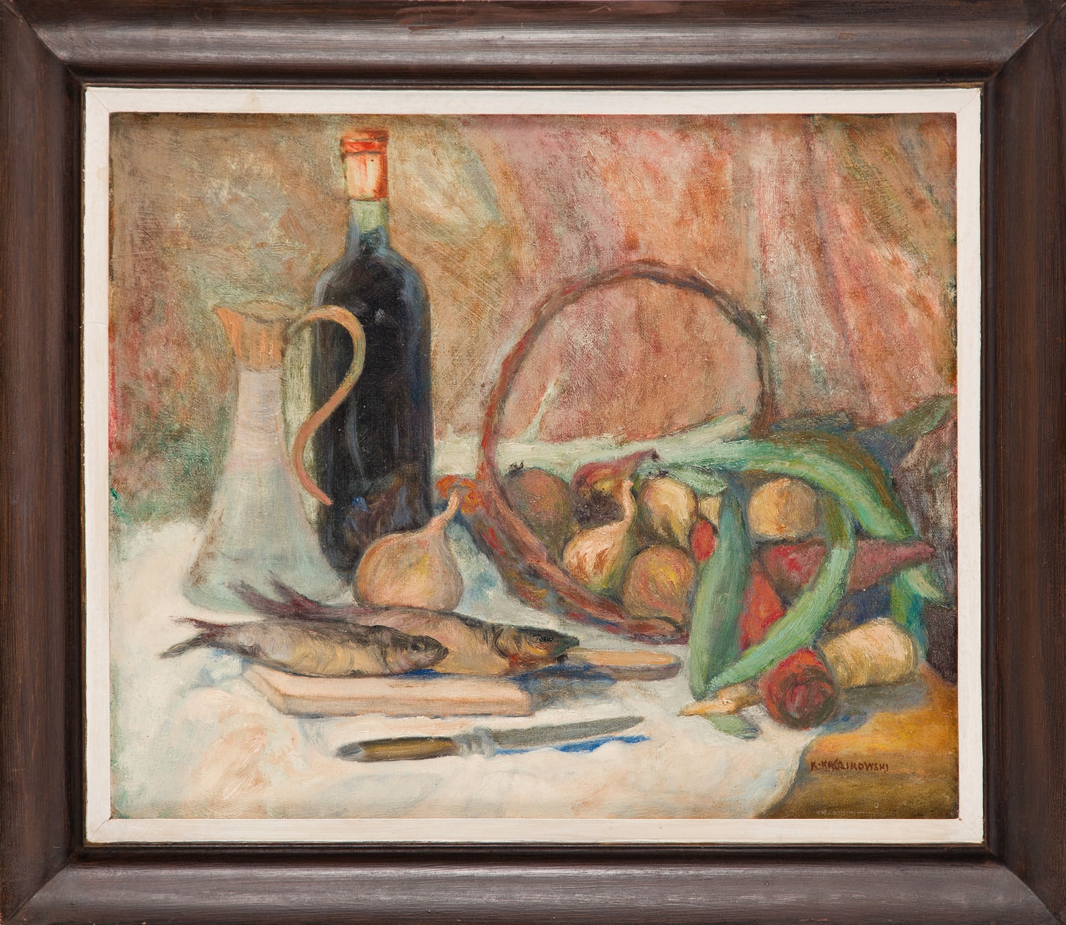 Artwork by Kazimierz Krolikowski, Martwa natura, Made of oil on canvas