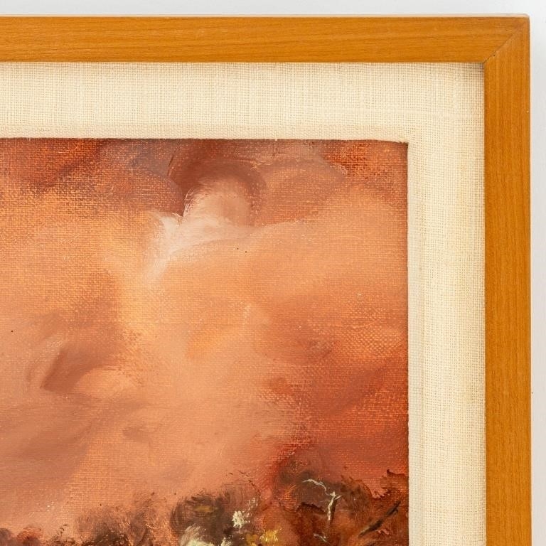 Artwork by Mark Vandeneschen, Rhinoceros in Landscape, Made of Oil on Canvas