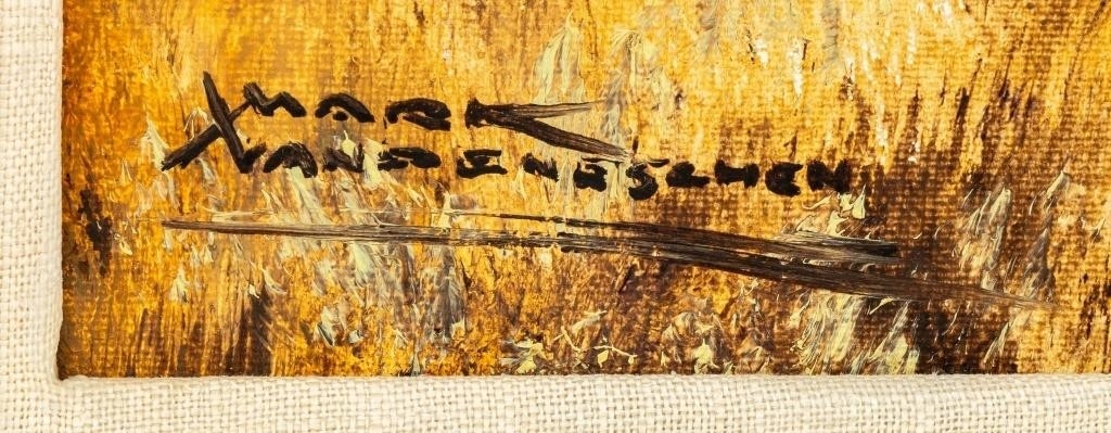 Artwork by Mark Vandeneschen, Rhinoceros in Landscape, Made of Oil on Canvas