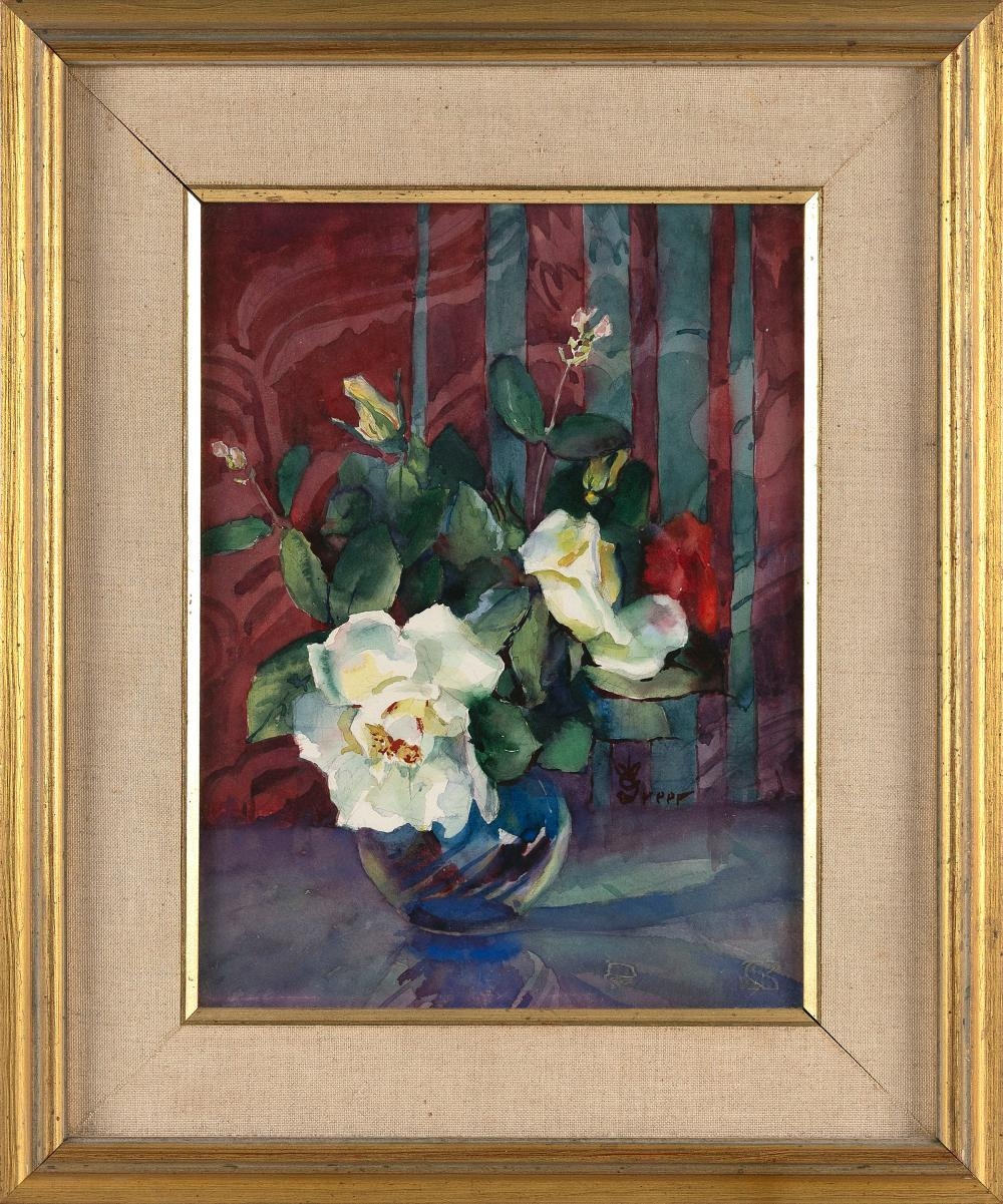 Mabel Greer | Still life of white flowers | MutualArt