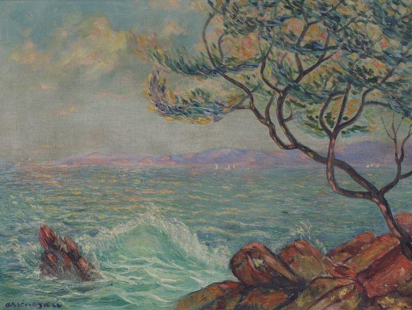 Artwork by Arsène Sari, Mediterranean coast, Made of Oil on canvas
