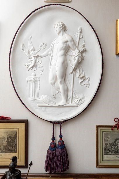 antonio-canova-the-benediction-oval-plaster-medallion-with-bas-relief