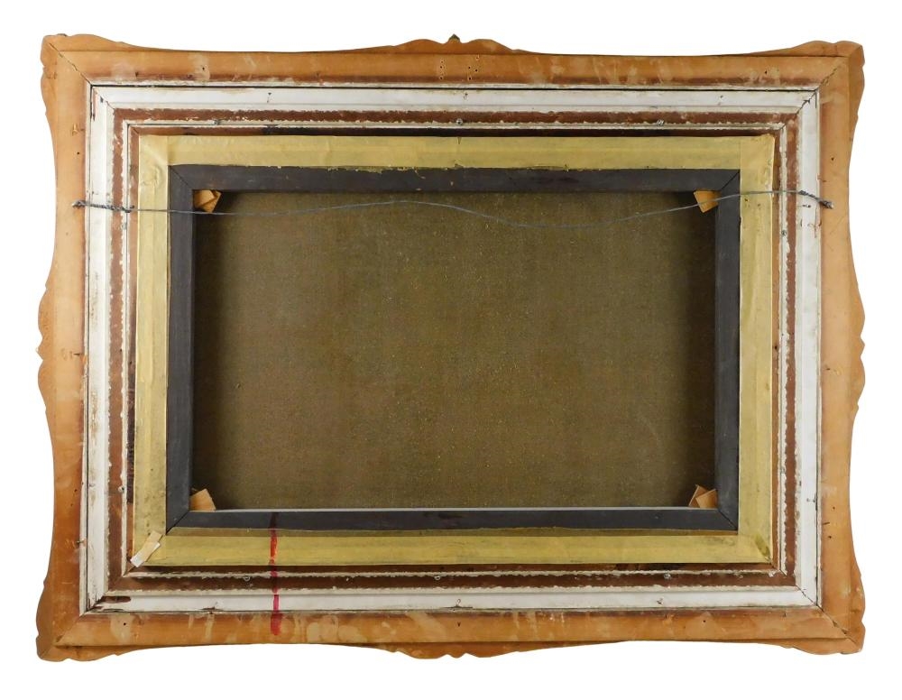 Artwork by William Meadows, Venice Grand Canal scene featuring small boats and figures throughout