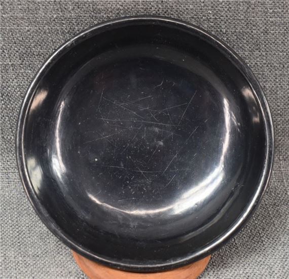 Plate by Maria Montoya Martinez, Santana Roybal Martinez, 1940-50's