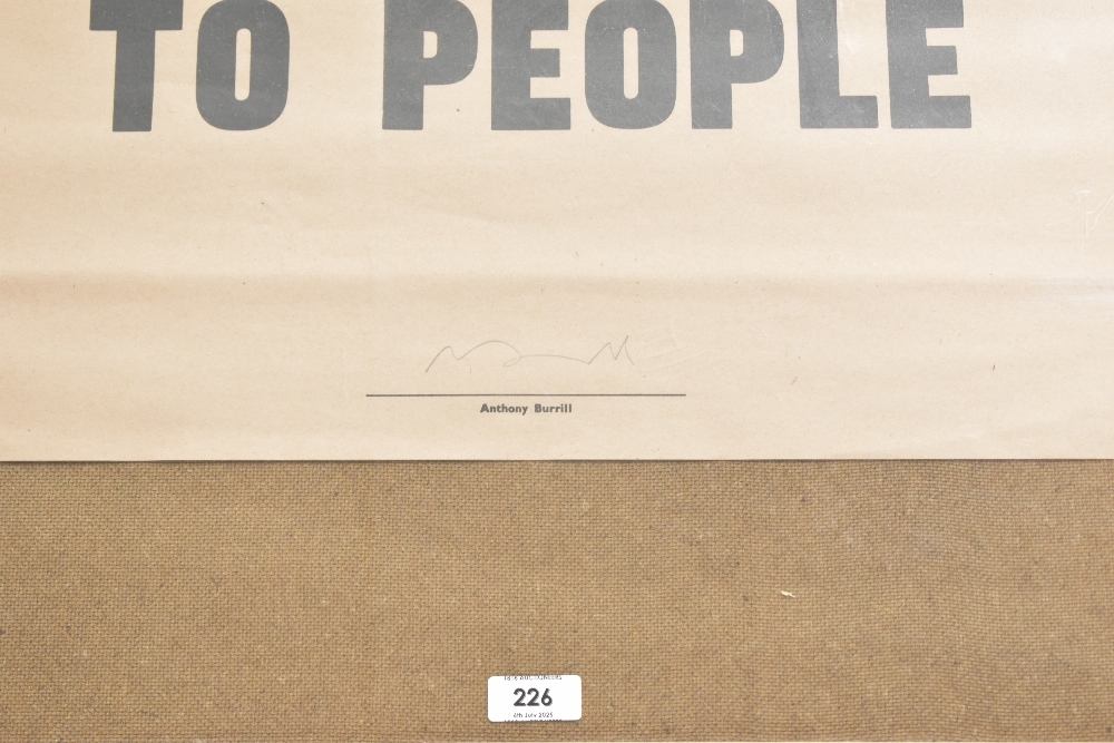 Artwork by Anthony Burrill, Work Hard & Be Nice To People, Made of open edition poster print