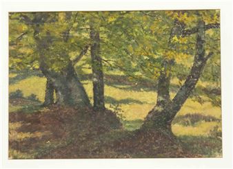 Herbstliches Waldstück - Max Moser