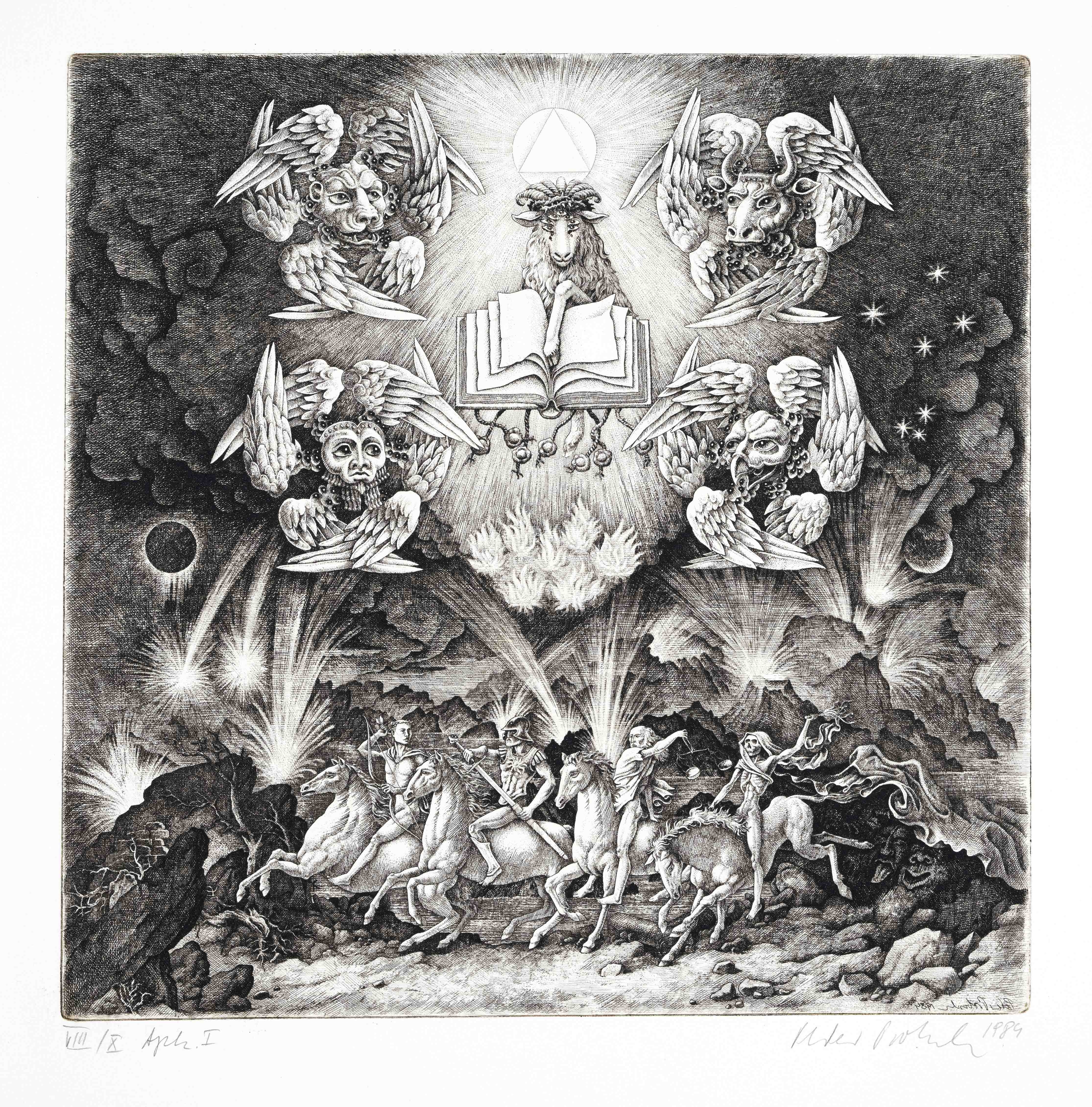 Artwork by Peter Proksch, Die Apokalypse, Made of Radierungen