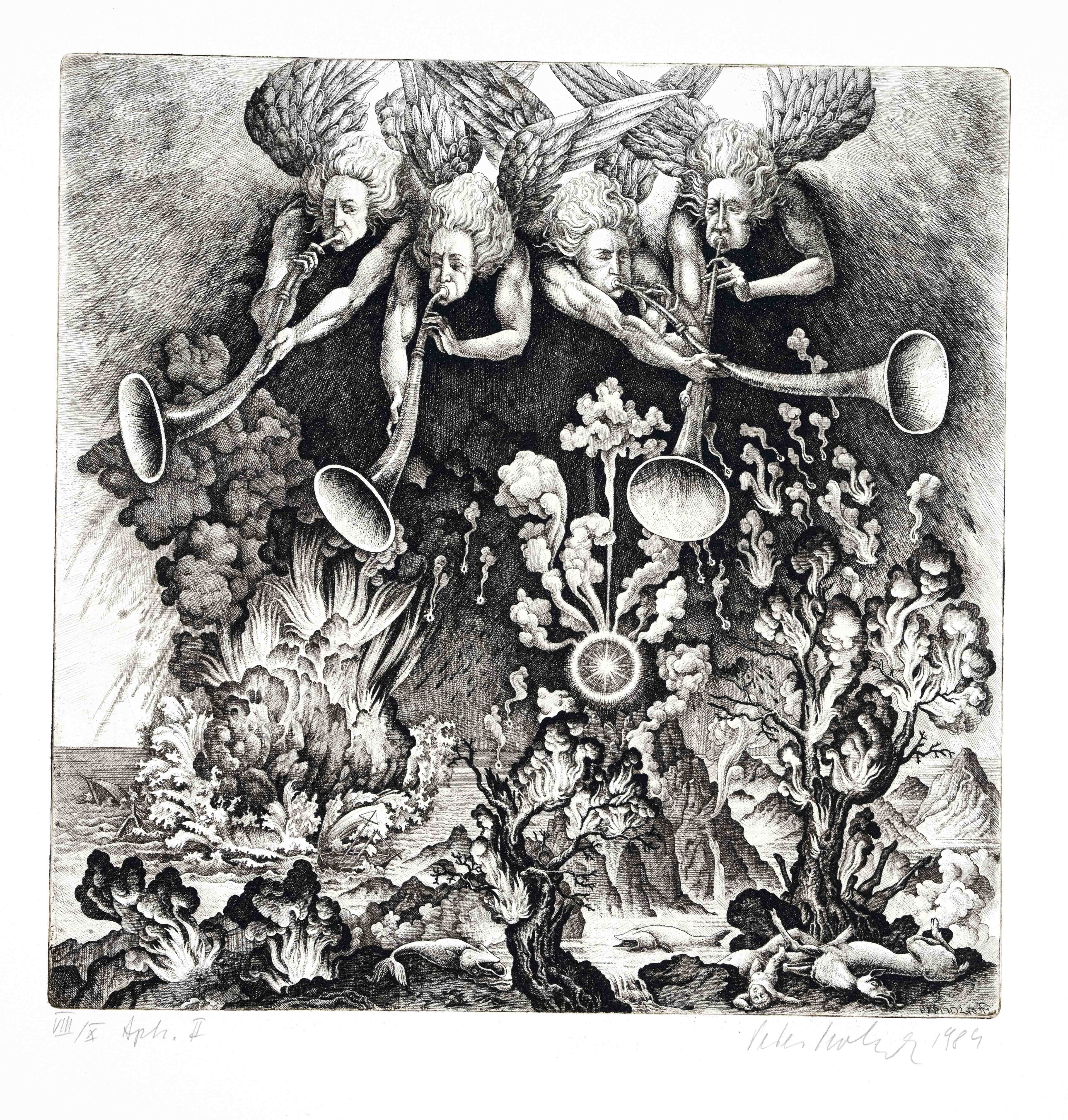 Artwork by Peter Proksch, Die Apokalypse, Made of Radierungen