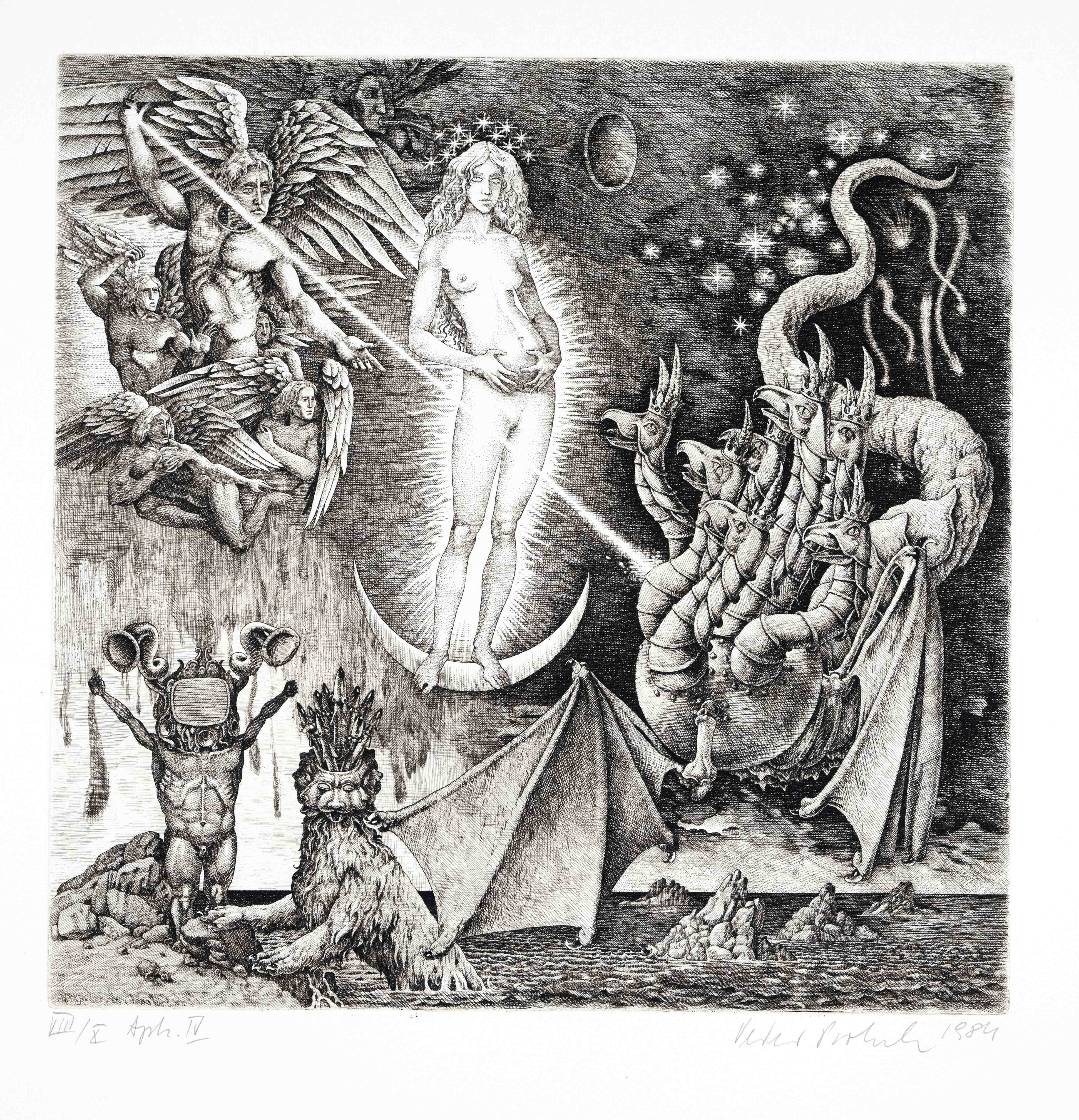 Artwork by Peter Proksch, Die Apokalypse, Made of Radierungen