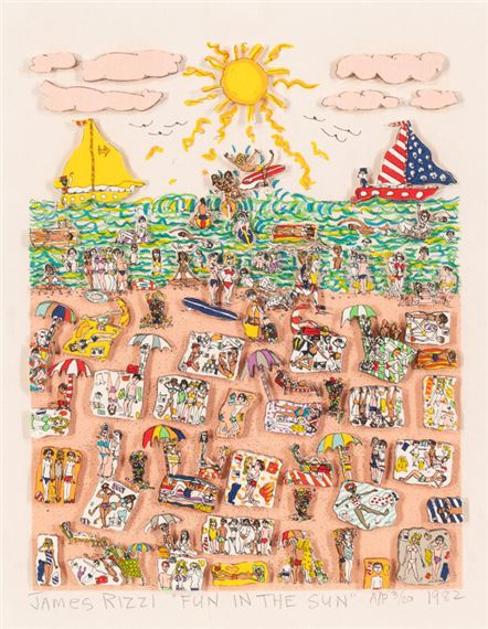 Fun in the Sun by James Rizzi, 1982
