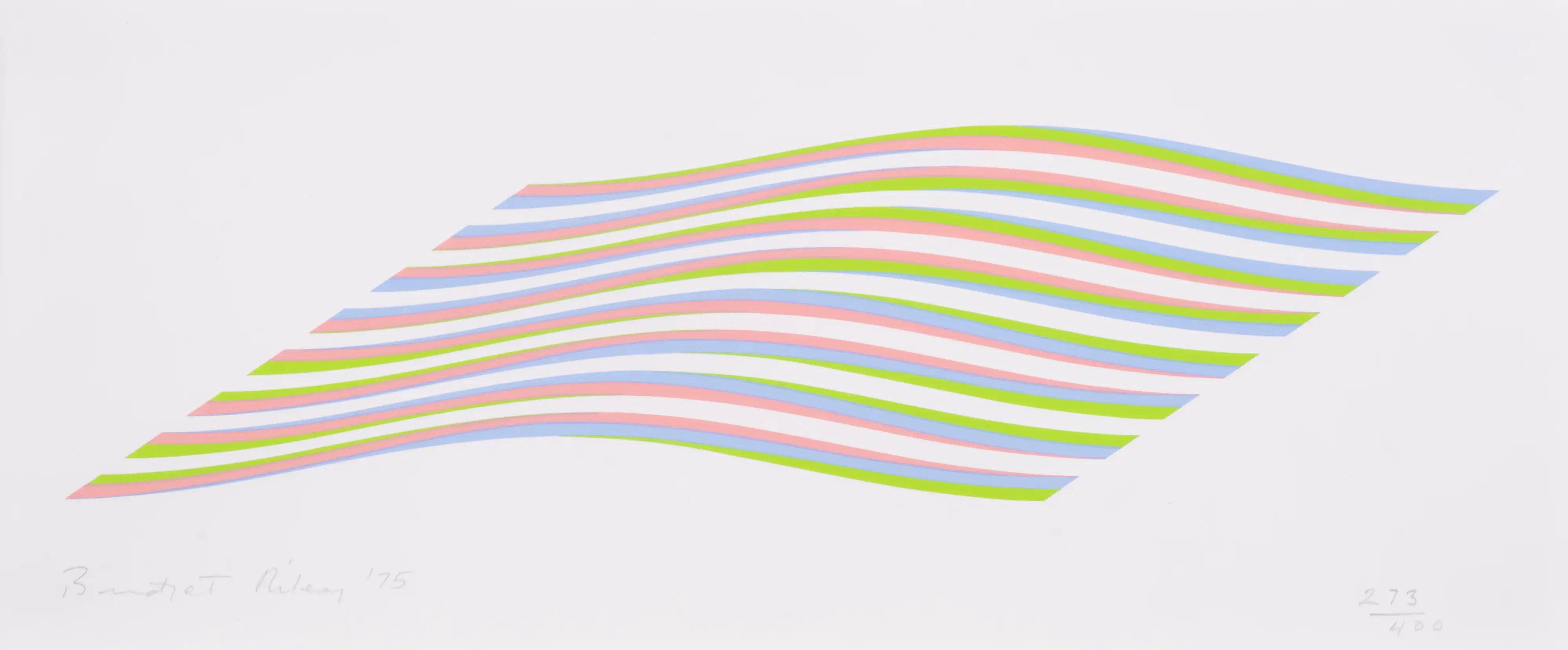 Artwork by Bridget Riley, Untitled (Wave, Made of Screenprint in colours