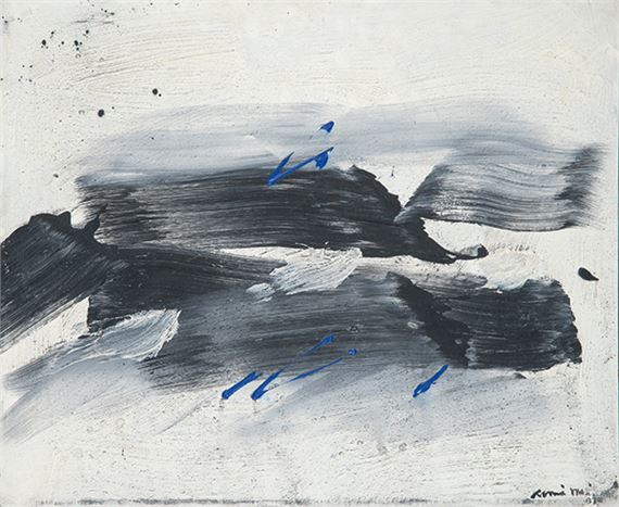 Román Vallés | Composición con toques de azul (1991) | MutualArt