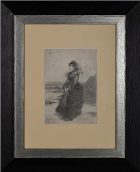 Lady on the beach - Carlos Vázquez