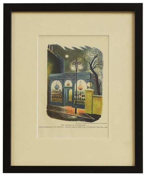 Eric Ravilious | Chemists Shop at Night | MutualArt