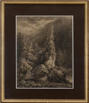 Paysage de montagne - Jean Baptiste Arthur Calame