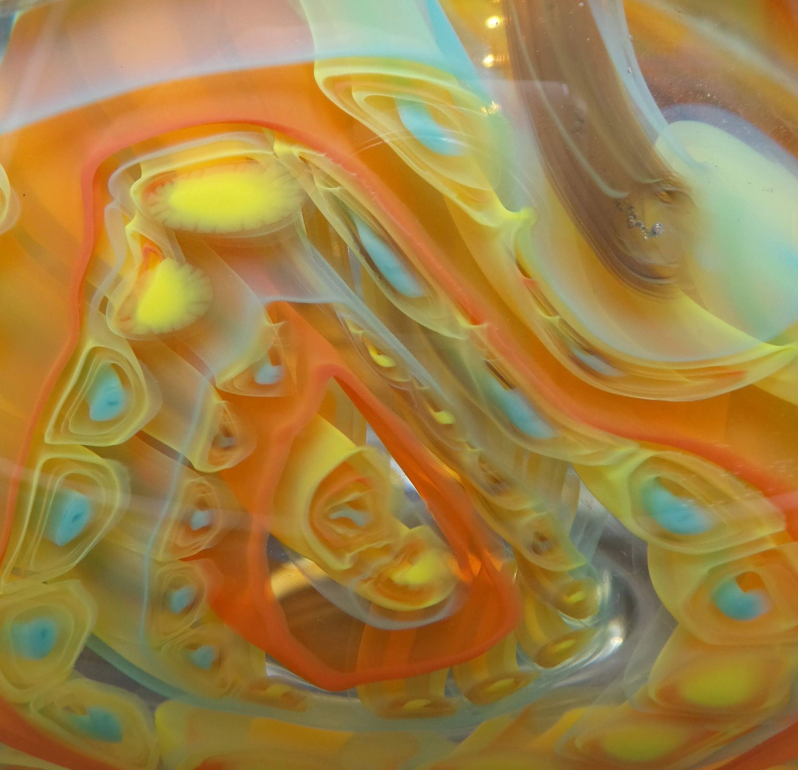 Artwork by Joseph Nielander, Very Unusual, Large & Heavy JOSEPH NIELANDER Mouthblown Art Glass Vase