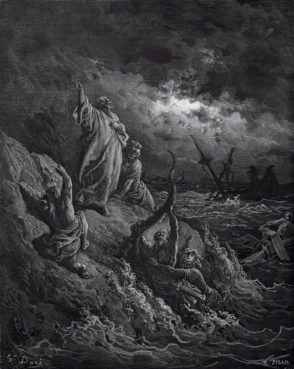 Gustave Doré | Saint Paul approaching the Island of Malta (1880 ...
