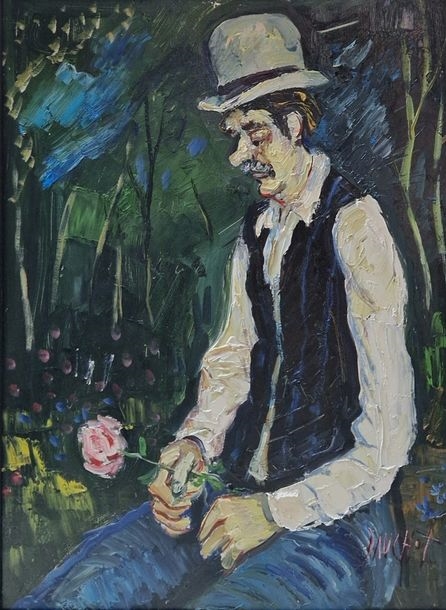 Artwork by Gabriel Dauchot, The gardener, Made of oil on canvas