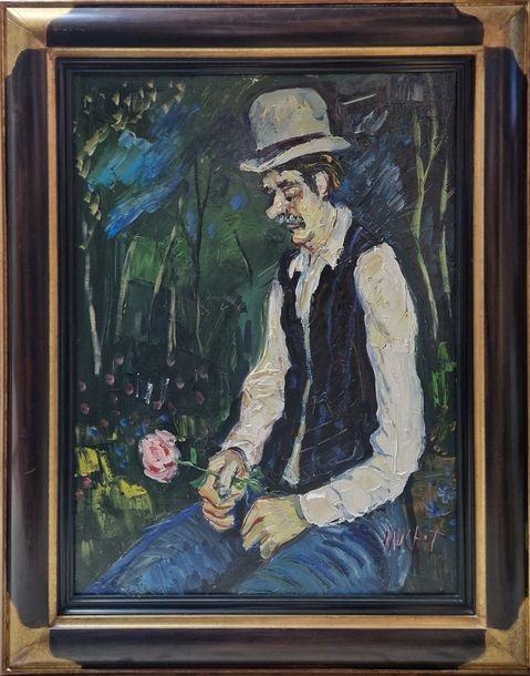 Artwork by Gabriel Dauchot, The gardener, Made of oil on canvas