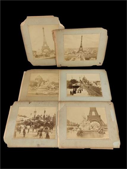Set of ten albumin prints mounted on cardboard by Pierre Petit, circa 1889