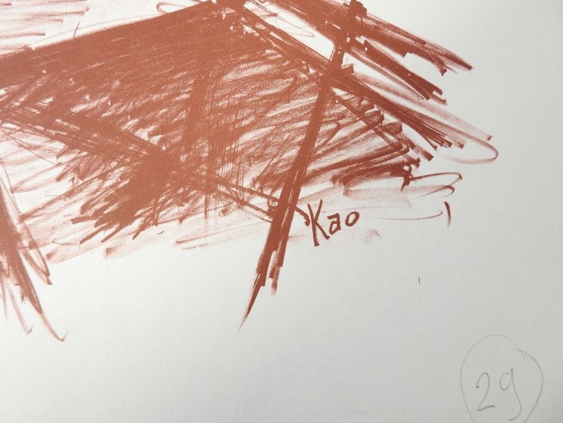 Artwork by Claude Collas, Claude COLLAS dit KAO - XXeme - Fish. Print. Signed in graph - Lot 144, Made of Print