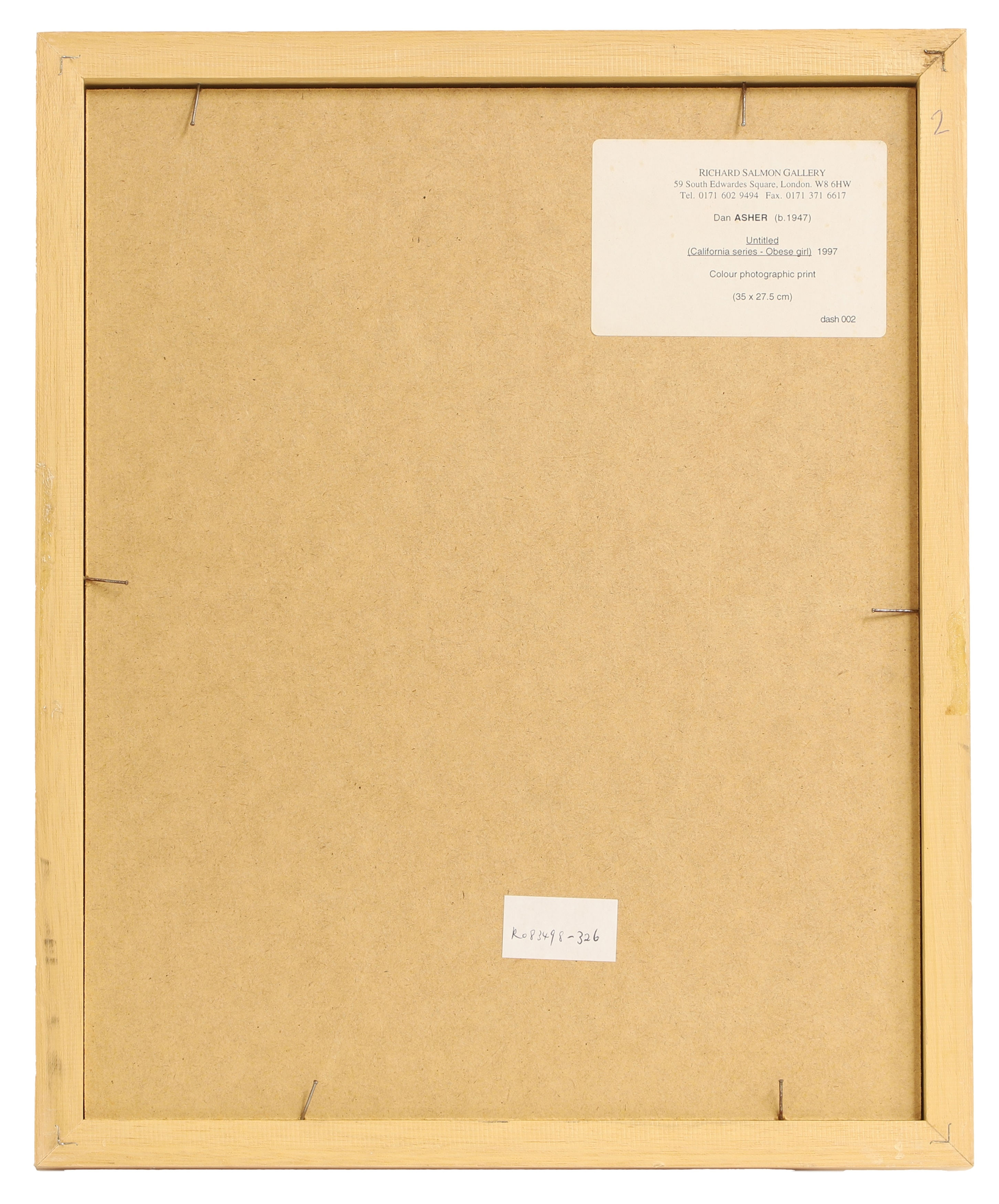 Artwork by Dan Asher, Untitled, Made of colour photographic print