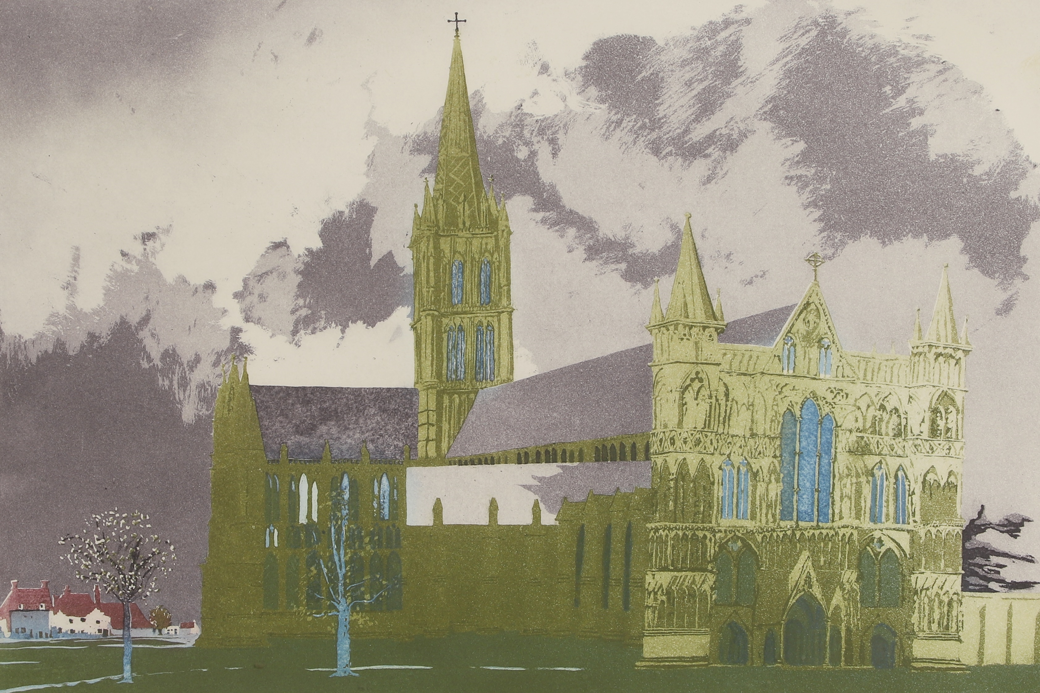 Artwork by Patrick Procktor, Sarum, Made of etching and aquatint in colours