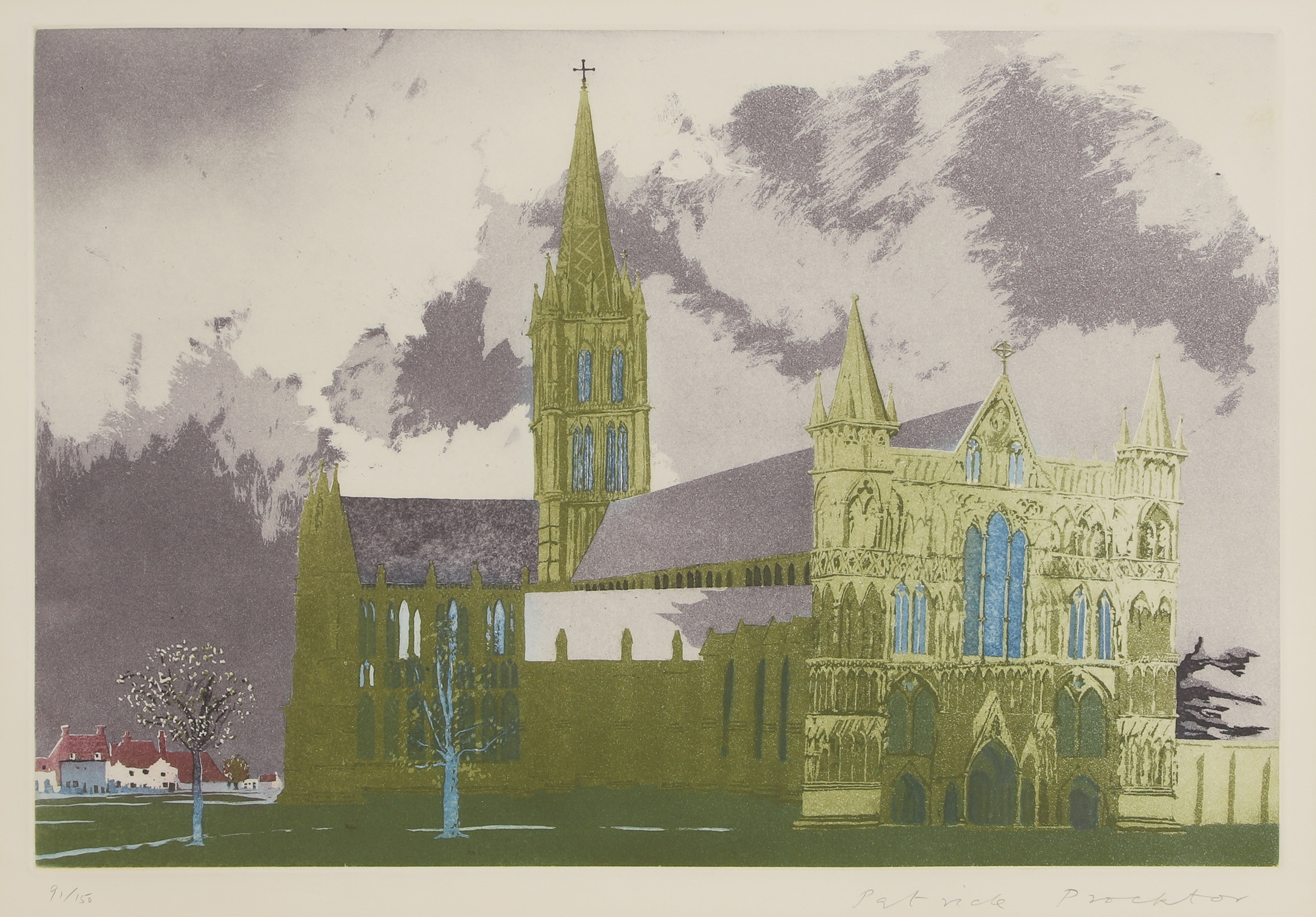 Artwork by Patrick Procktor, Sarum, Made of etching and aquatint in colours