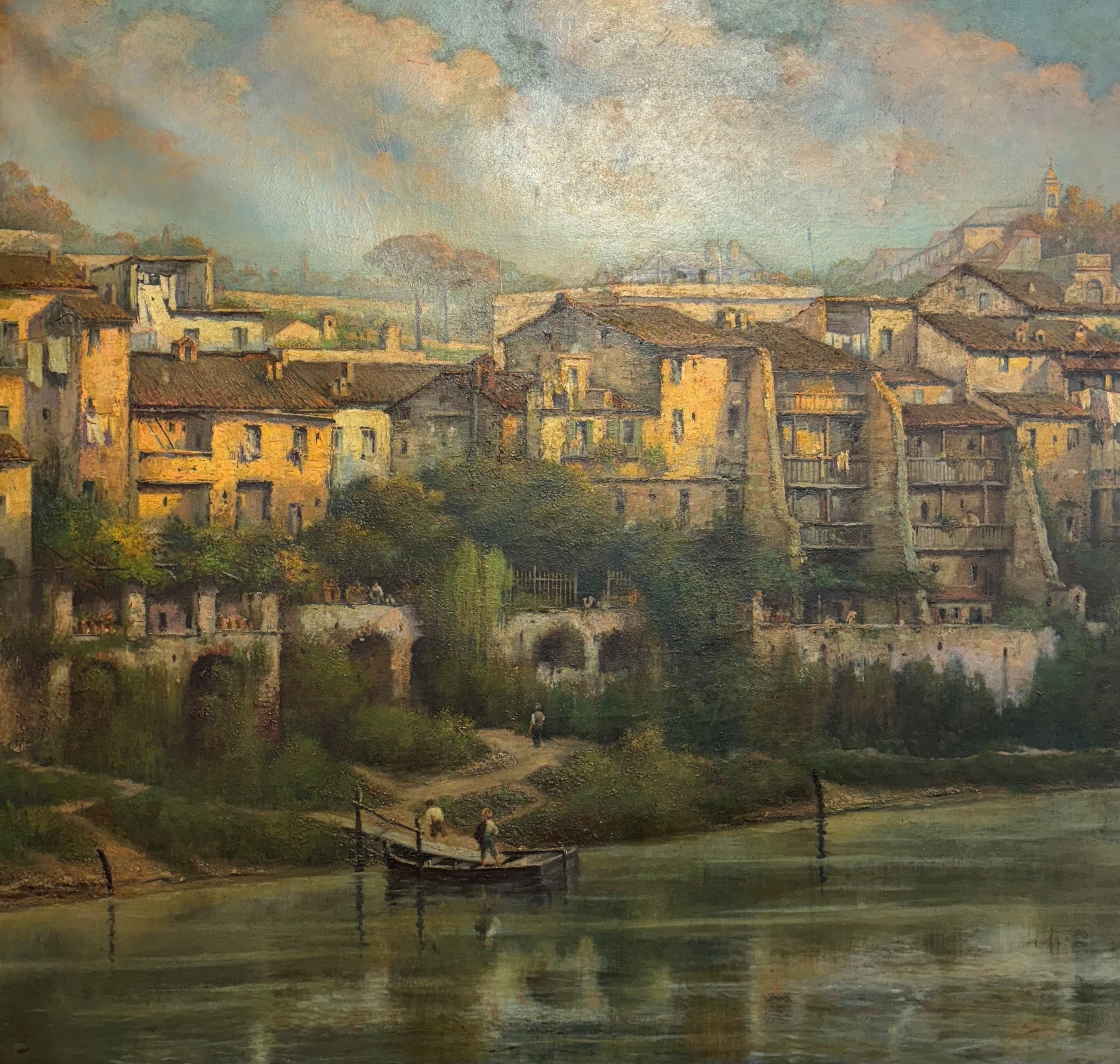 Artwork by Baldassarre Surdi, Veduta di Roma dal porto di Ripetta , Inizio XX secolo, Made of olio su tela