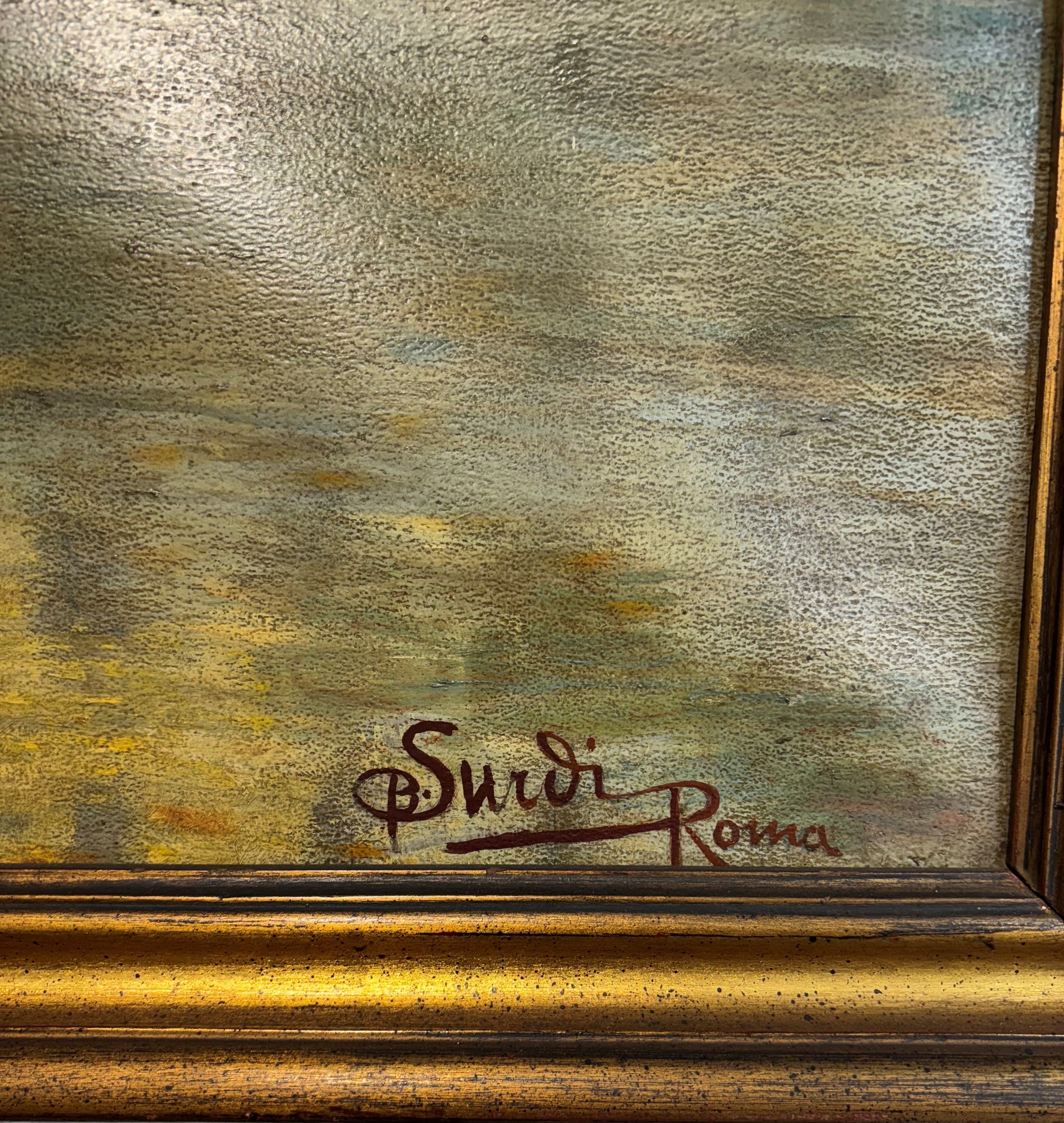 Artwork by Baldassarre Surdi, Veduta di Roma dal porto di Ripetta , Inizio XX secolo, Made of olio su tela