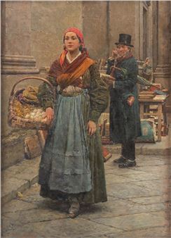 La venditrice di uova - Fortunino Matania