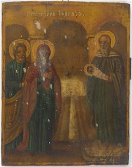 icona raffigurante &quot;La presentazione al Tempio&quot; - Roman School, 20th Century