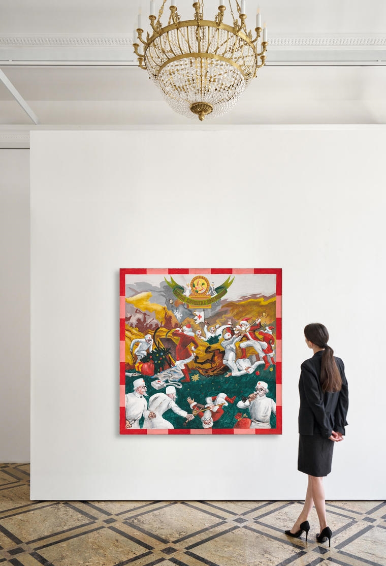 Artwork by Konstantin Zvezdochetov, The struggle between good and beautiful, Made of acrylic on canvas