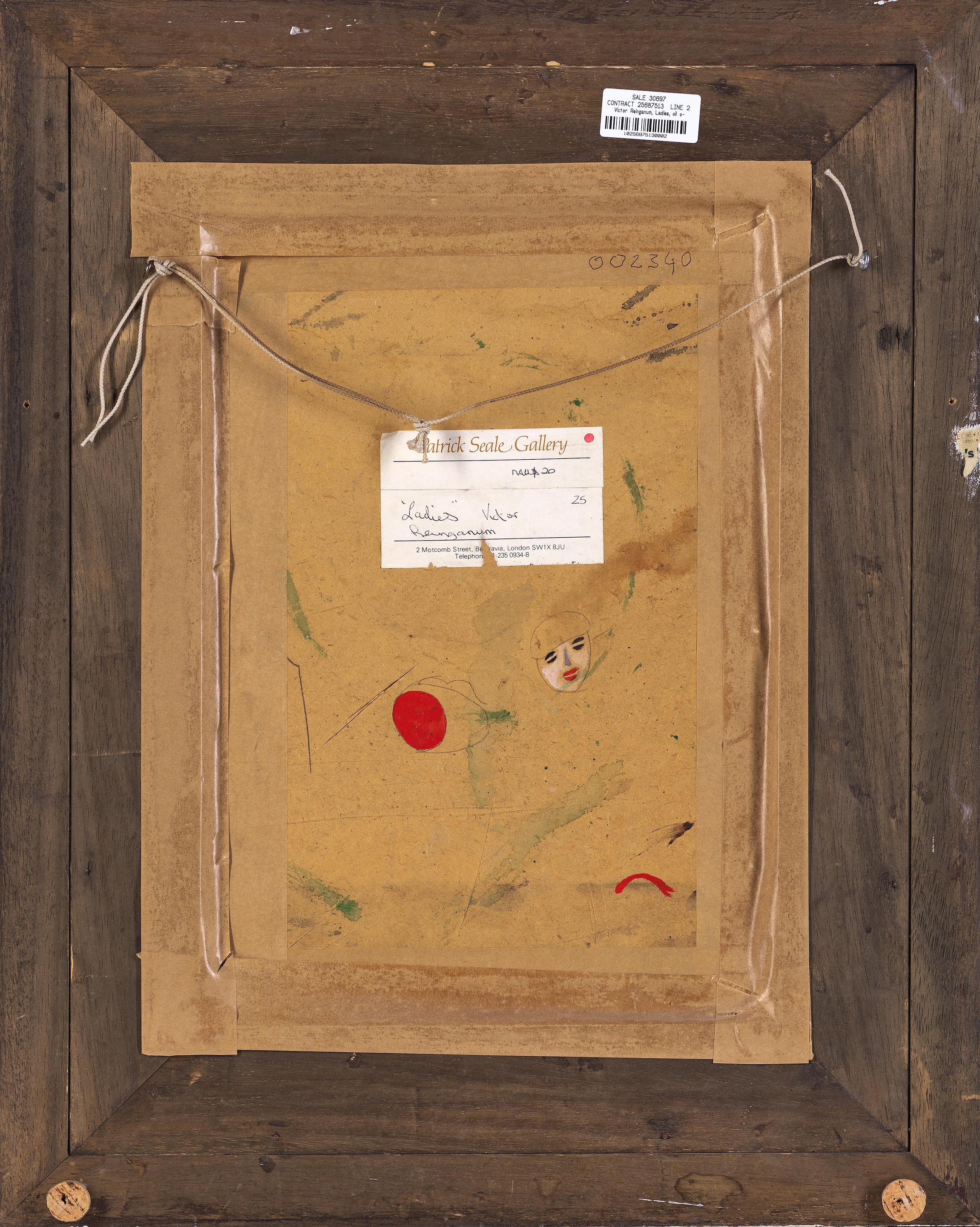 Artwork by Victor Reinganum, Ladies, Made of oil and pencil on board