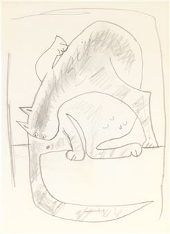 A Craxton Cat - John Craxton