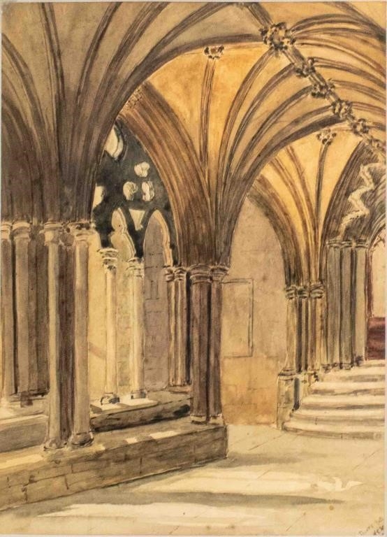 Artwork by H.s.w. (english, Xix-xx), Prior's Gate, Made of Watercolor on Paper