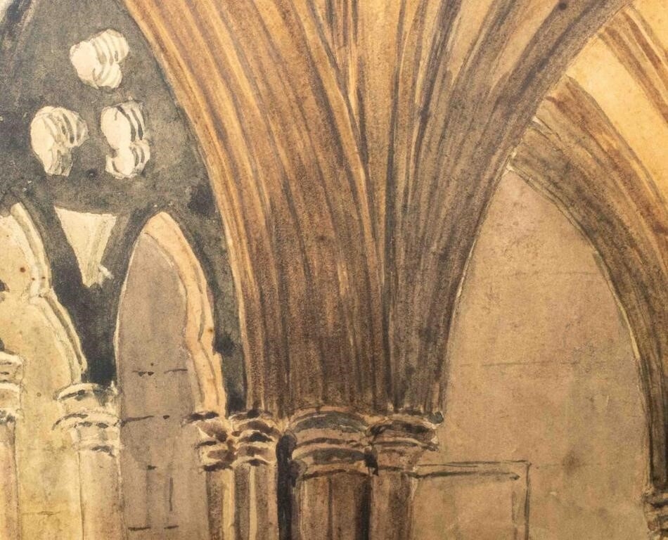 Artwork by H.s.w. (english, Xix-xx), Prior's Gate, Made of Watercolor on Paper