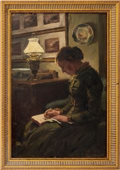 Lady Writing Her Diary - Thomas Huson