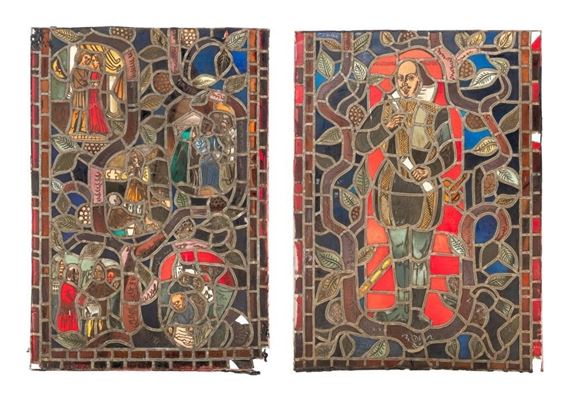 European Stained Glass Window Panels, 19th C - William Shakespeare