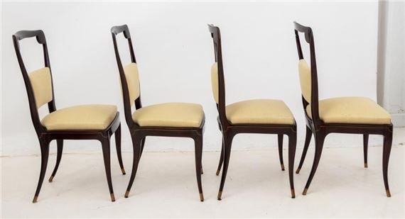 Paolo Buffa | Paolo Buffa Style Ebonized Dining Chairs, 4 (1940s ...