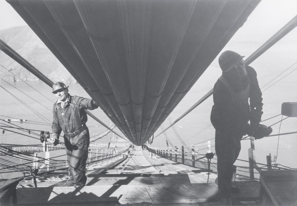 Peter Stackpole | Golden Gate Bridge Workers (1936) | MutualArt