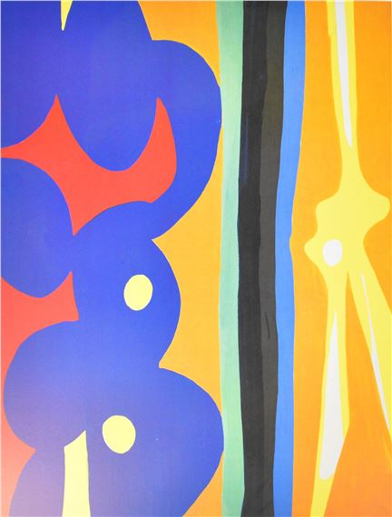 Ernst Wilhelm Nay | 'Blaufiguration' (1968) | MutualArt