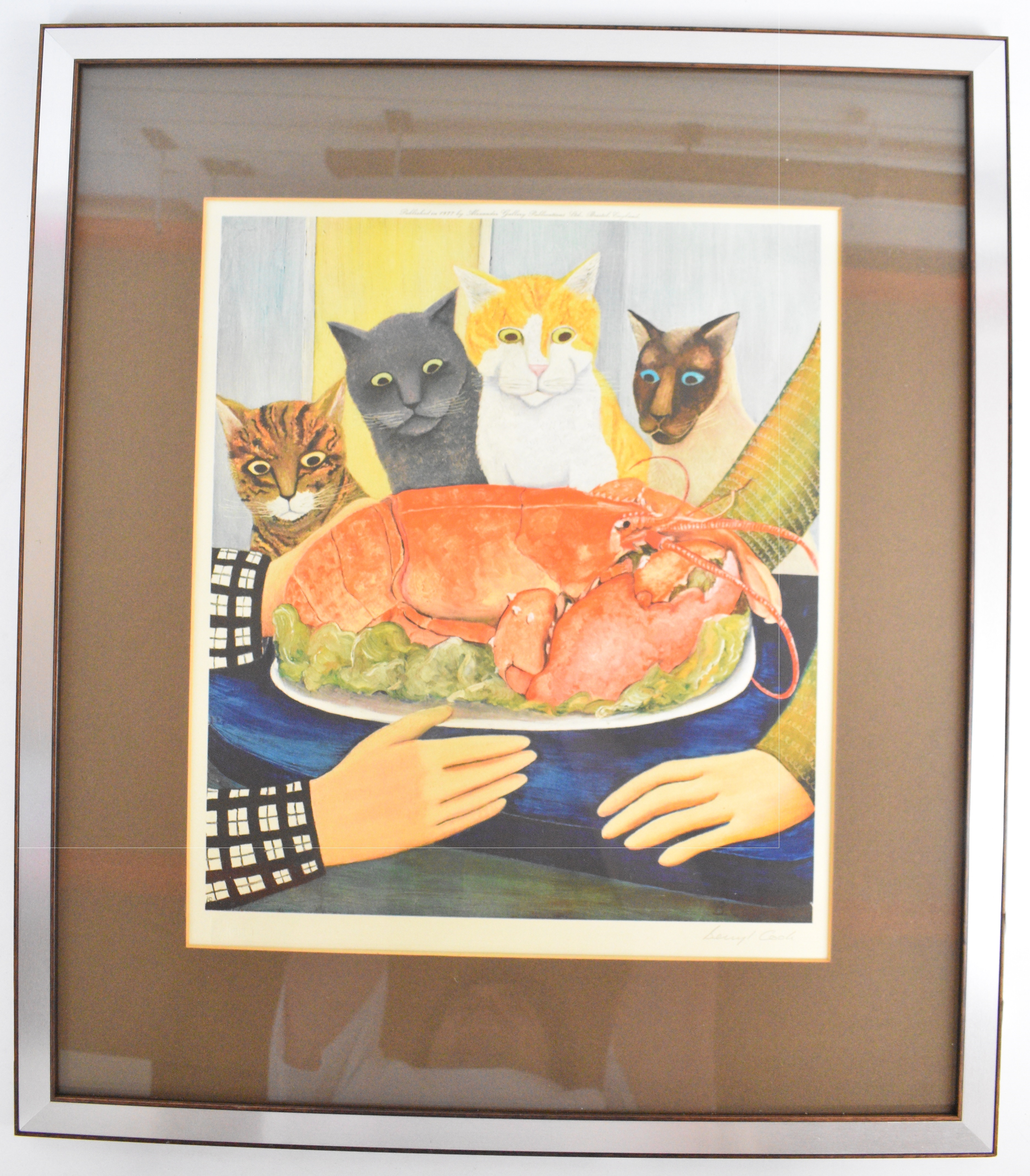 Beryl Cook | signed limited edition (of 750) print Four Hungry Cats ...