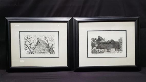 Ryohei Tanaka | Pair of Ryohei Tanaka pencil signed etchings | MutualArt