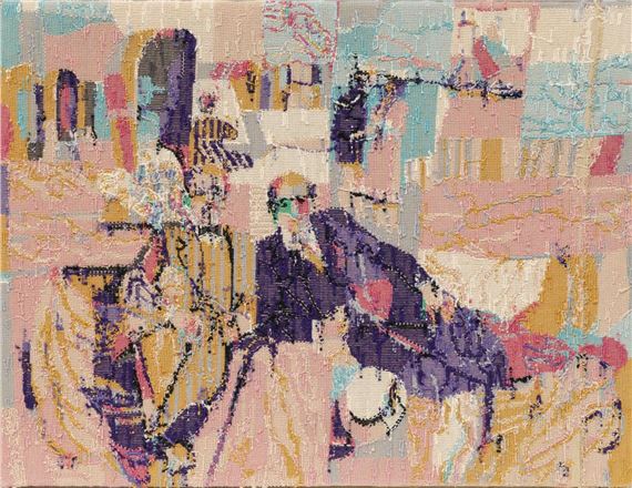 Strandgezicht met liggende man - Rob Scholte