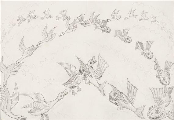 Fish and Birds by Maurits Cornelis Escher, circa 1951