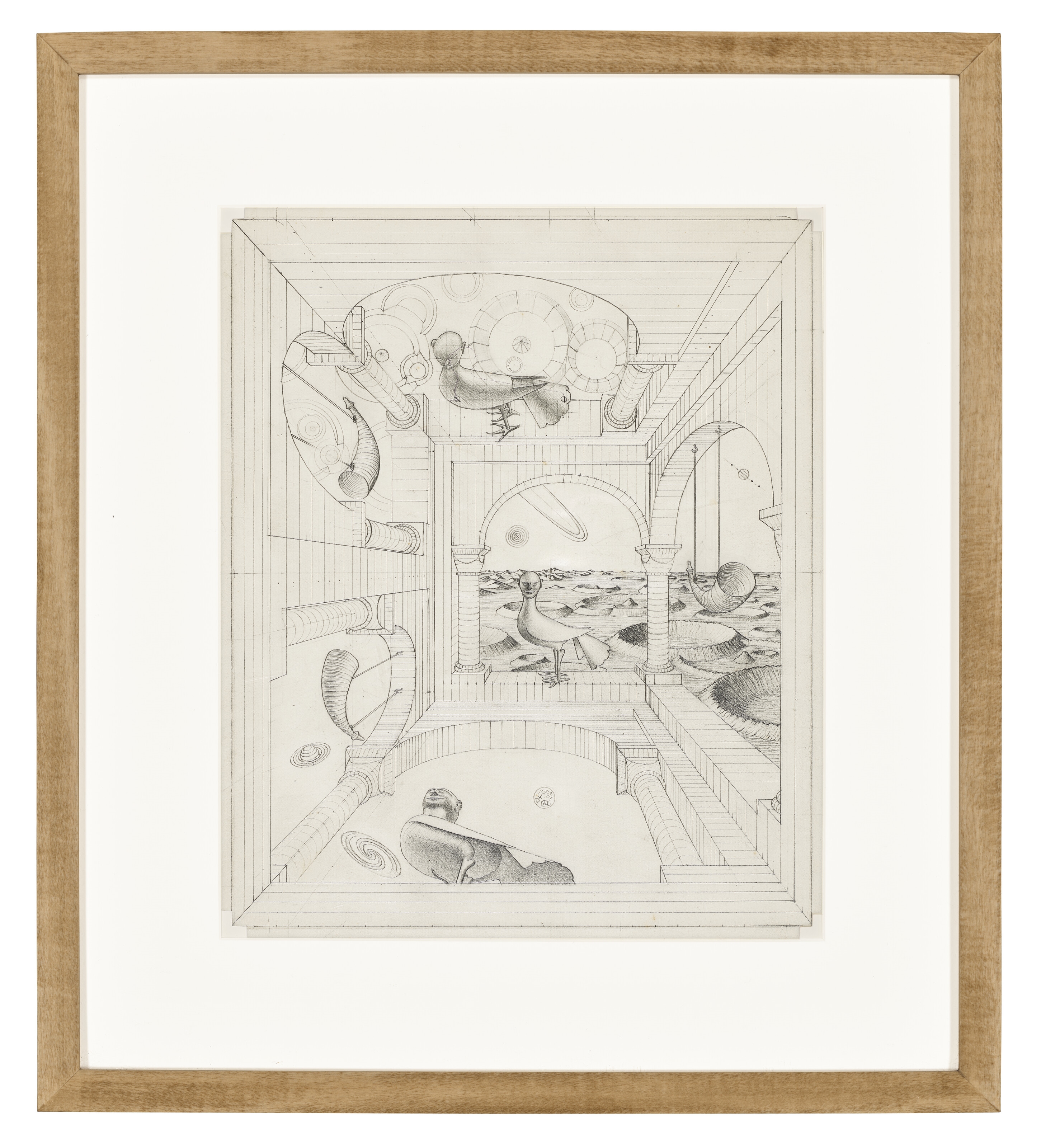 Artwork by Maurits Cornelis Escher, Other World, Made of Pencil on paper